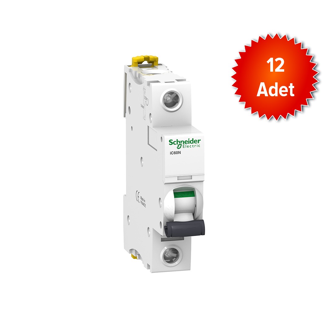 Schneider A9F74120 1K 6kA C Tipi 1x20A Otomatik Sigorta 12 Adet