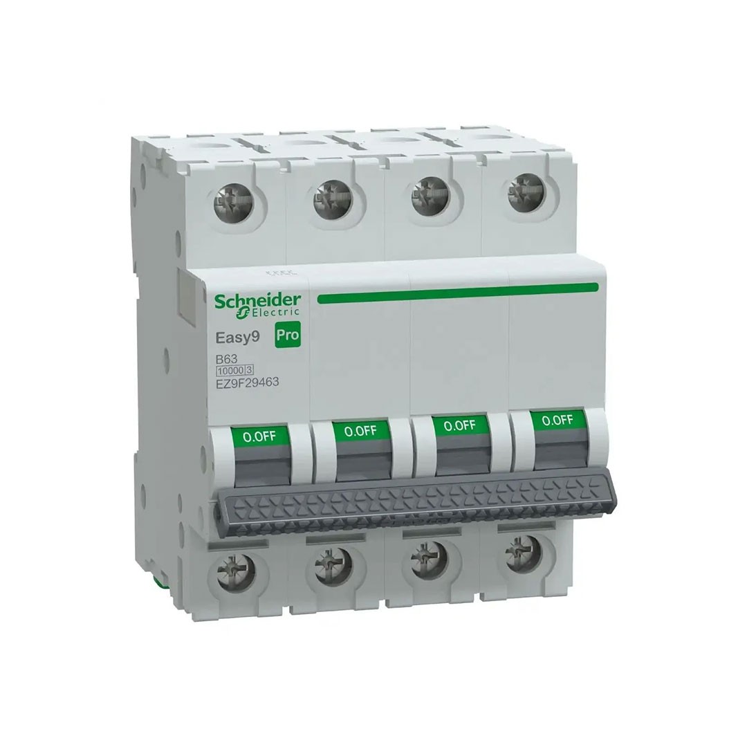 Schneider EZ9F29463 Easy 9 Pro 4P 63A 10 kA B Tipi Otomatik Sigorta 3 Adet