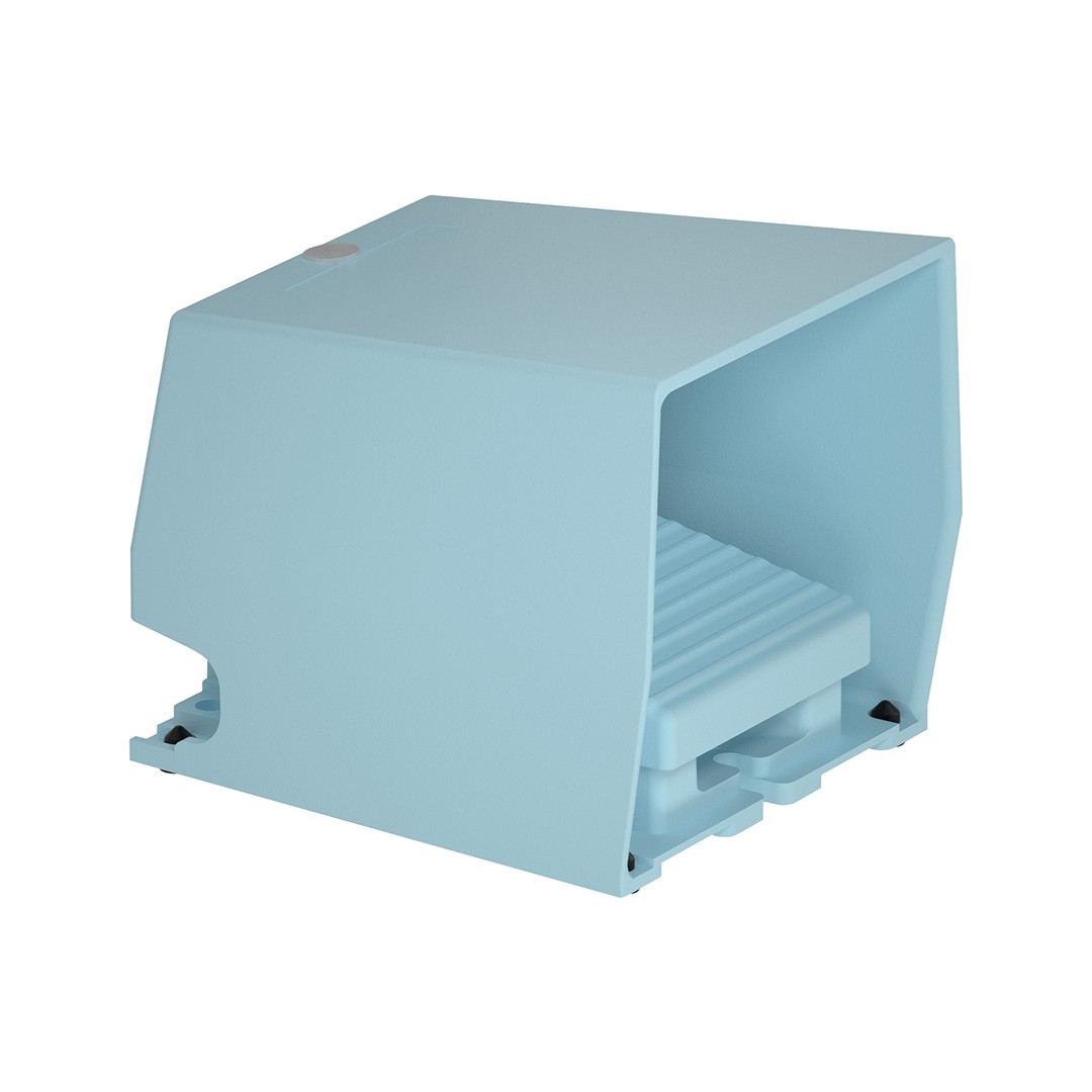 Schneider XPEM510 - Tek Ayak Anahtarı - IP66 - Kapaklı - Metalik - Mavi - 1 NK + 1 NA