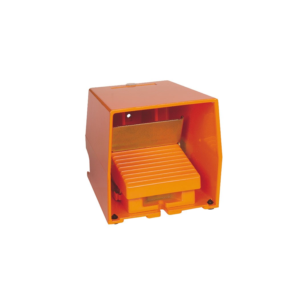 Schneider XPER510 Ip66 Kapaklı Metalik Turuncu 1 Nk + 1 Na Ayak Pedalı