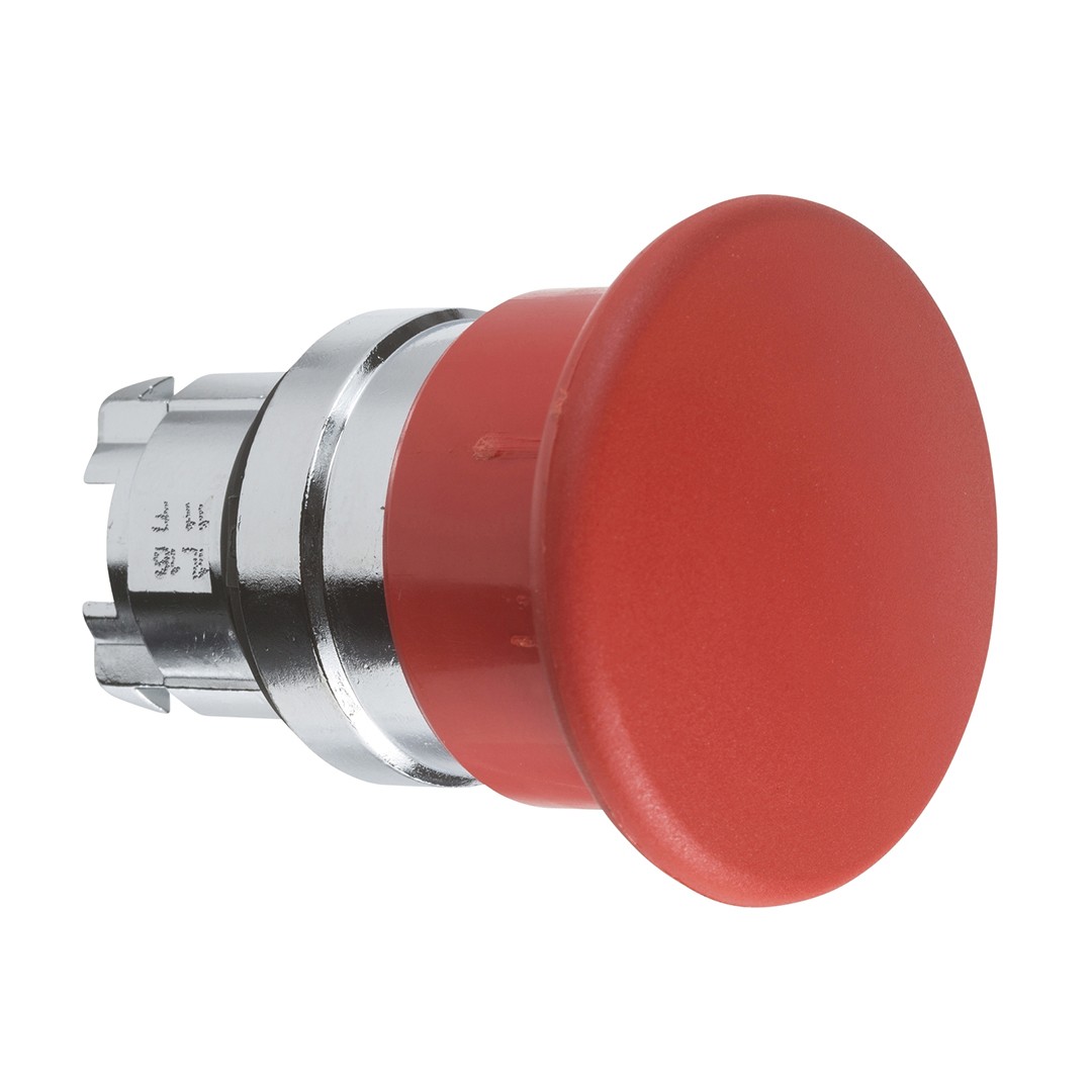 Schneider ZB4BC4 40mm Işıksız Yaylı Kırmızı Mantar Buton Kafası