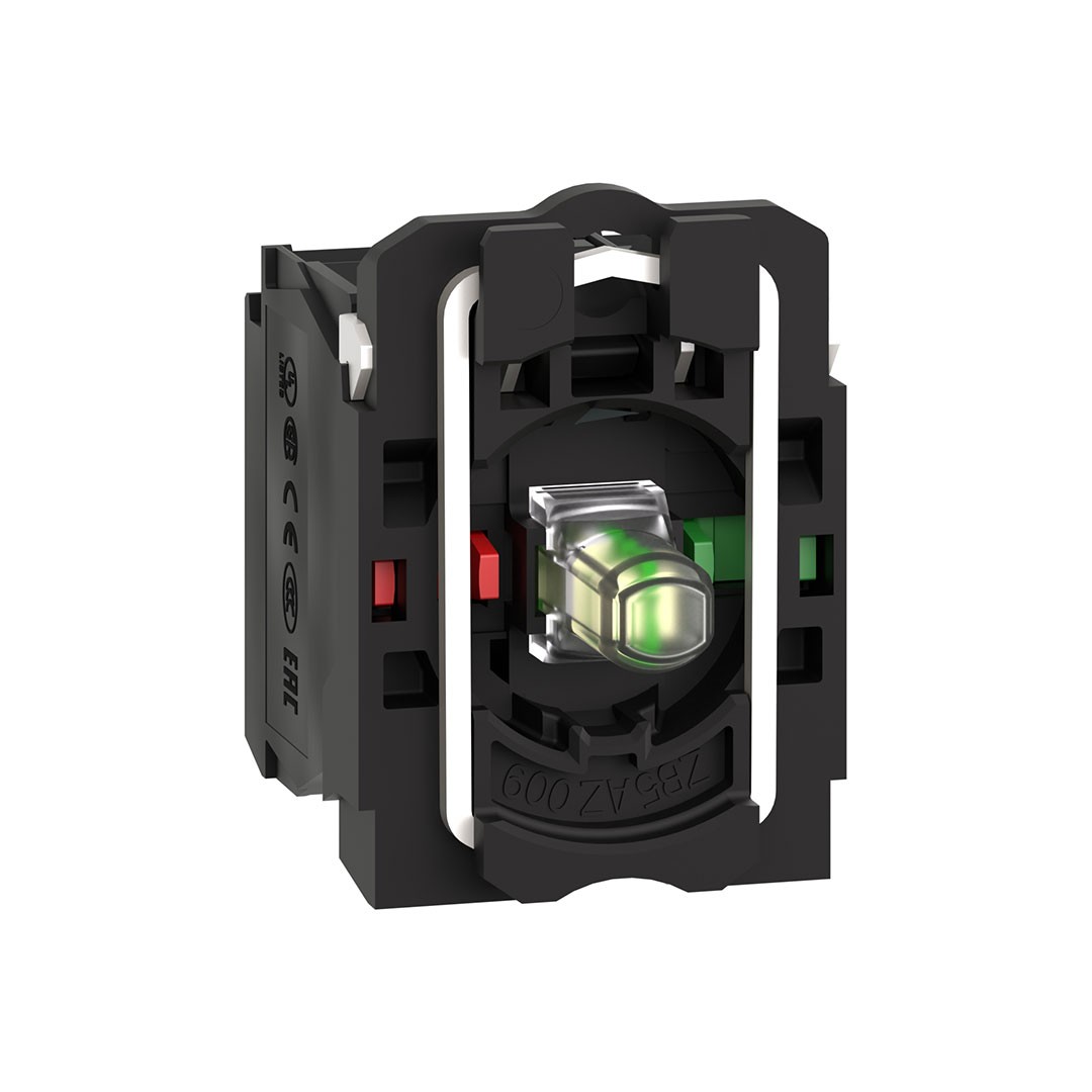 Schneider ZB5AW0M15 230-240V 1NA+1NK Entegre Ledli Gövde Beyaz Işık Bloğu