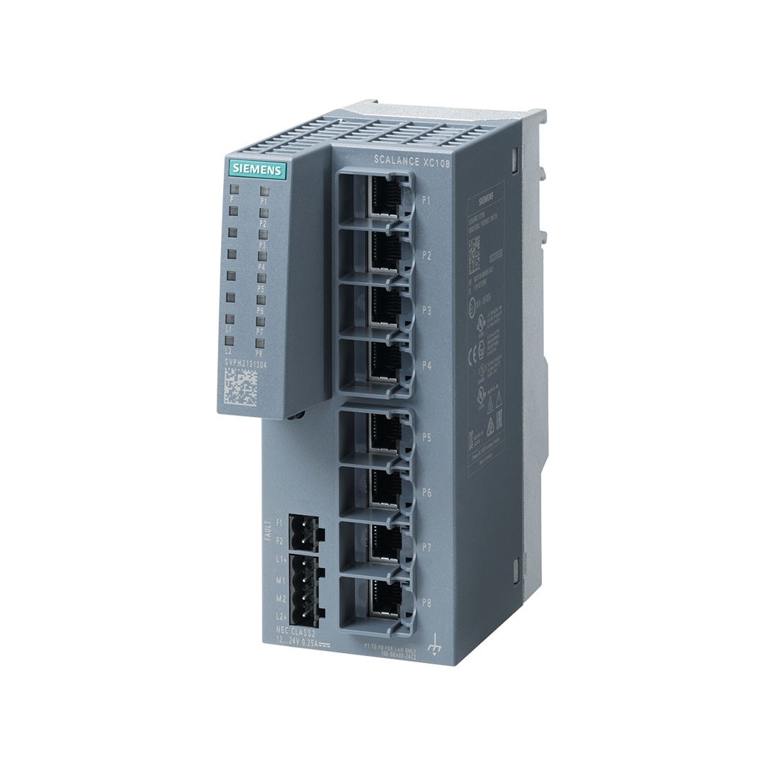 Siemens 6GK5108-0BA00-2AC2 SCALANCE XC108 Unmanaged IE switch 8x 10/100 Mbit/s RJ45 p
