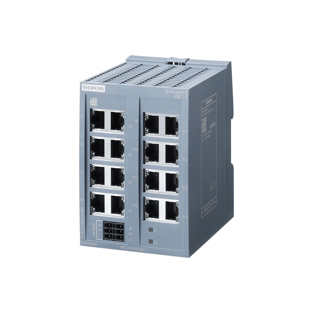 Siemens 6GK5116-0BA00-2AB2 SCALANCE XB116 UNMANAGED IE SWİTCH, 16X10/100