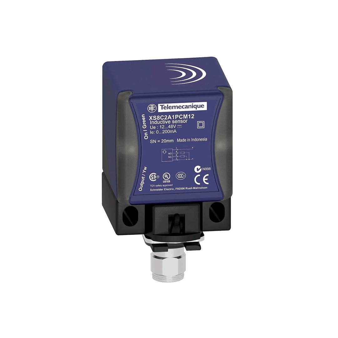 Telemecanique Sensors XS9C2A2A2M12 SN25MM PBT XS9 M12 12-24VDC 40X40X70 Endüktif Sensör