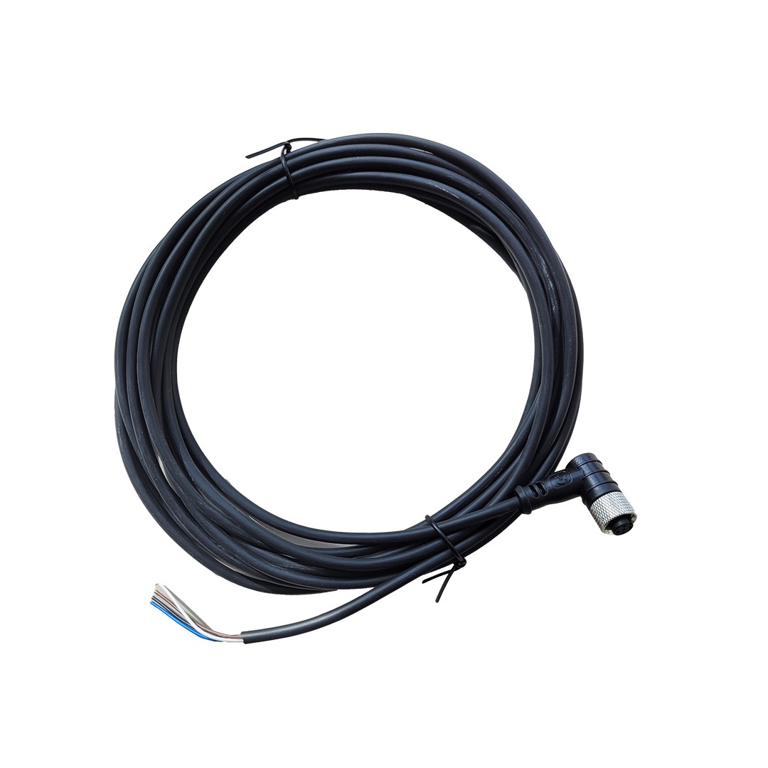 Wieland M2.K41.5005.0 M12 Açılı 4 Pinli Standart 5 Metre Siyah PVC Kablo